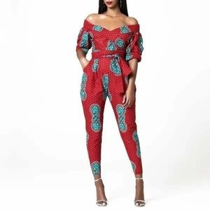 Woman’s sexy African jump suit
